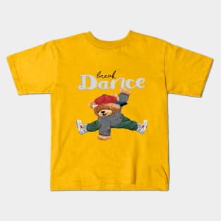 BREAK DANCER BEAR Kids T-Shirt